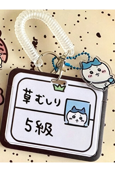 Choice C Cute Chiikawa Hachiware Usagi Card Holder for Student School ID Meal...