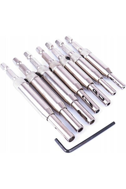 Falon Tech Set de burghie 7EL, burghiu pentru balamale cu autocentrare, pentr...