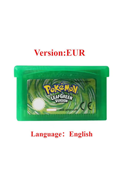 BANDAI LeafGreen-EUR GBA Game Pokemon Series 32 Bit Video Game Cartridge Cons...