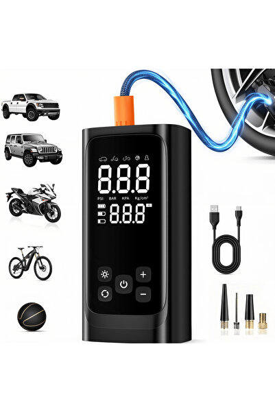 Choice Battery powered 12 BLACK Portable Wireless Car Air Compressor Cordless...