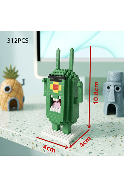 Choice NO BOX 232 Yellow Sponge Cartoon Octopus Crab Mini Building Block Set ...