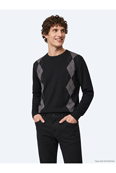Kip Black Baklava Cotton Blend Knit Sweater
