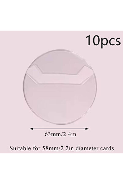 BANDAI 58mm-10pcs Round Badge Sleeve Transparent Holder Protector Ita Bag Pin...