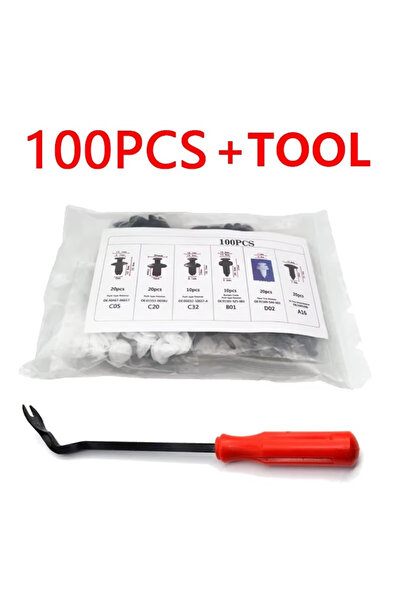 Choice 100Pcs and Tool 100pcs Auto Car Door Trim Panel Retainer Clips Fender ...