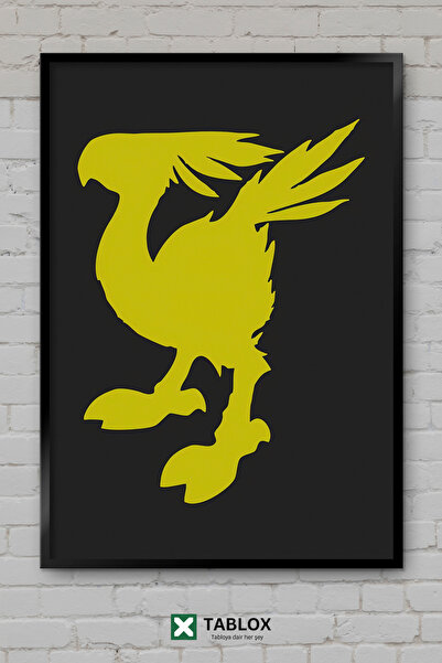 tablomaxtbx Μινιμαλιστική αφίσα παιχνιδιού Chocobo Final Fantasy με κορνίζα, ...