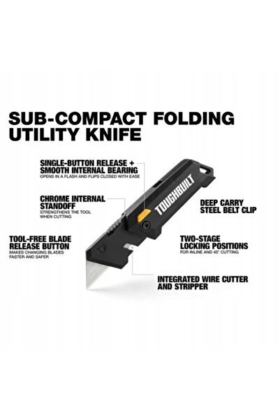 Toughbuilt Cuțit pliabil compact, unealtă universală TB-H4-12-C