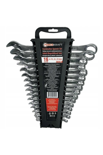 FORCEKRAFT Set de 16 chei combinate 6-24mm