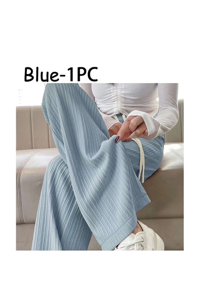 Choice Free size(40-75KG) Blue 2026 summer new bubble milk puff cloud pants w...