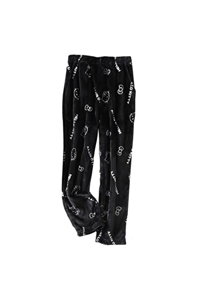 Choice M 37-47KG AAA Sanrio Hello Kitty Soft Flannel Wide Leg Pajama Pants Pr...