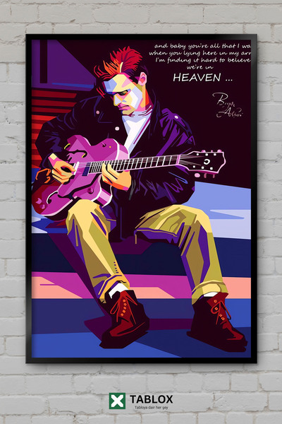 tablomaxtbx Μπράιαν Άνταμς Ποπ Αρτ Wpap Τραγουδιστής Ροκ Μουσική Πλαίσιο Μουσ...