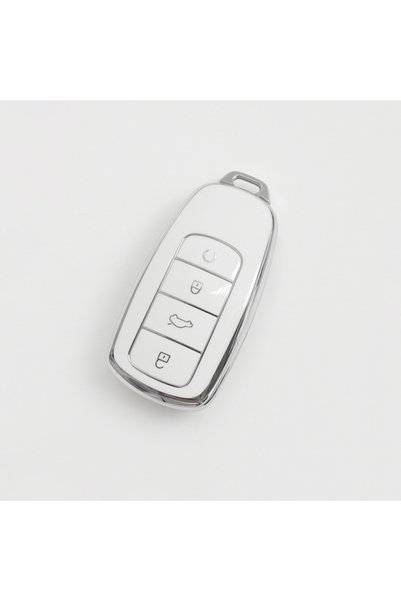 Choice غطاء مفتاح سيارة أبيض من مادة TPU من YB لسيارات شيري جايكو J8 J7 8 7 أ...
