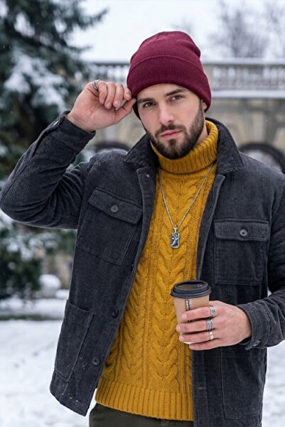 Ritagarcia Unisex Πλεκτό Σκουφάκι Κλασικό Απλό Πλεκτό Χειμερινό Ζεστό Στάνταρ...