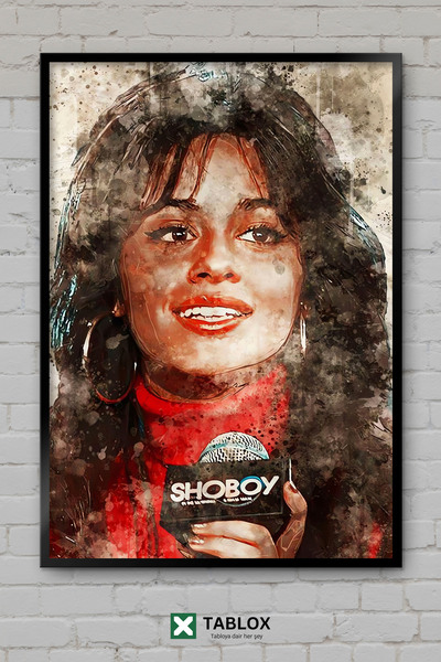 tablomaxtbx Camila Cabello Τραγουδίστρια Ποπ Μουσική Πορτραίτο Κορνίζα με εμφ...