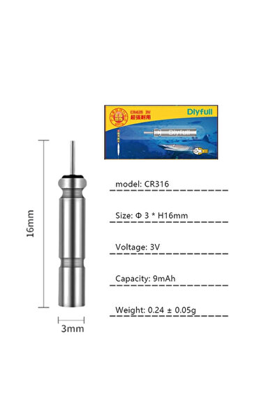 Choice Silvery-A3 5pcs Set Luminous Electric Battery Fishing Floats CR322 CR4...