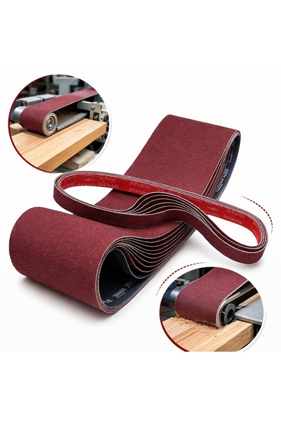 NO BRAND Bandă abrazivă tip pânză 150x1220 mm granulație 100 corindiu bandă i...