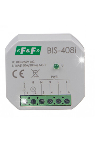 F&F DİZAYN Releu bistabil F&F pentru cutie LED 16A 230V IP20 BIS-408-LED
