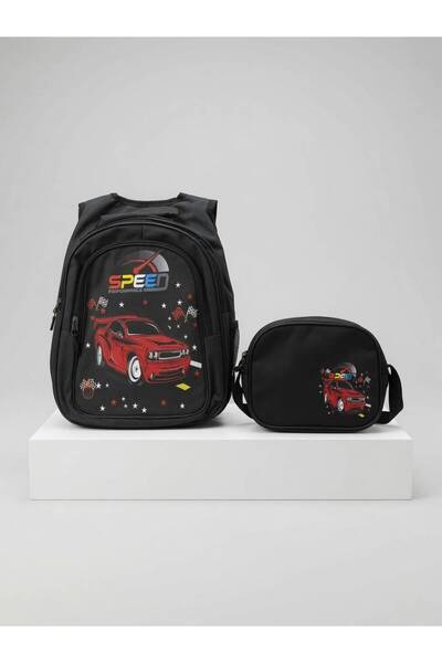 Kids Club Speed Written Boys' School Bag Black