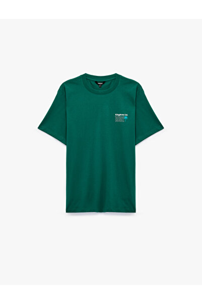Koton Regular Fit Cotton Crew Neck Short Sleeve Printed T-Shirt