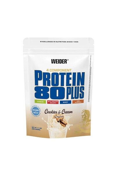 Weider Nutrition Πρωτεΐνη 80 Πλας (500 γρ.) Μπισκότα & Κρέμα