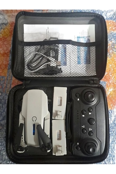 Chermik 4K Çift Kameralı Katlanabilir Drone WiFi APP Kontrollü FPV Quadcopter 2 Bataryalı E88