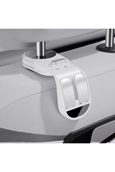 Choice WHITE Car Seat Back Hook Foldable Headrest Hidden Mount Auto Vehicle B...