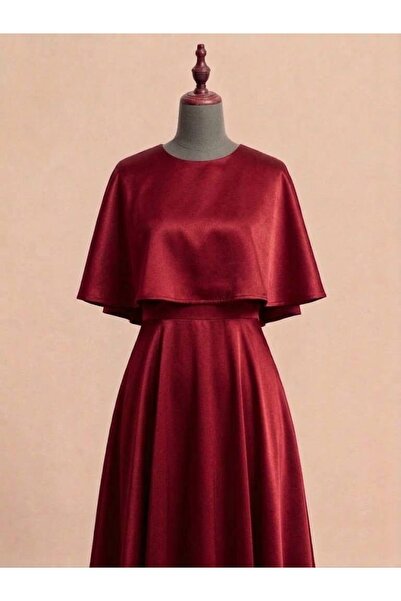 MERİT FASHION Şık Premium Saten Pelerin