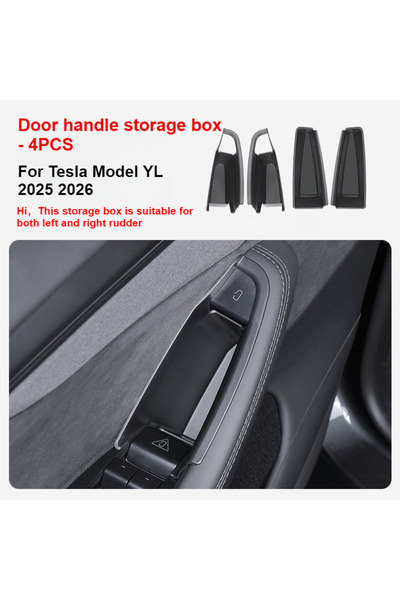 Choice MYL 4PCS Door Handle Storage Box for Tesla Model 3 Highland ModelY Jun...