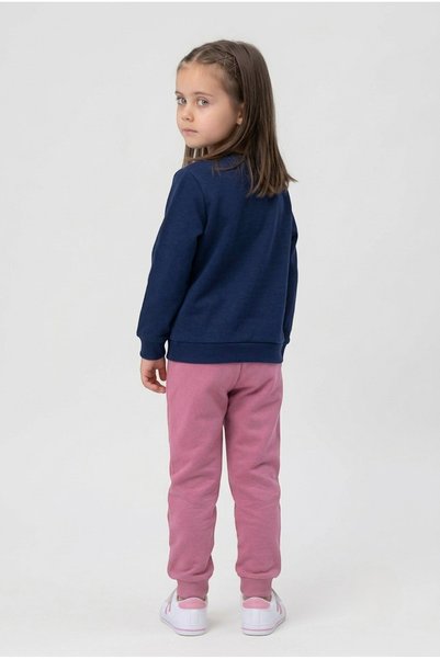 Beray Bebe Girl's 3-Thread Combed Cotton Winter Set – Positive Print Sweatshirt & Elastic Bottom Sweatpants – Ages 2-5