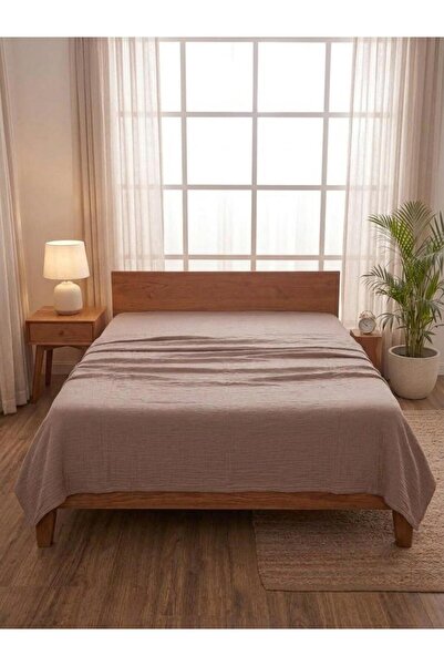 TekStilize 4 Layer Muslin Bedspread 240X260 cm Double Size |   Soft Textured ...