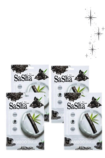 SASHA 4 قطع من قناع الفحم النباتي المنعش