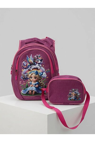 Kids Club Unicorn Printed Girls' School Bag Pink