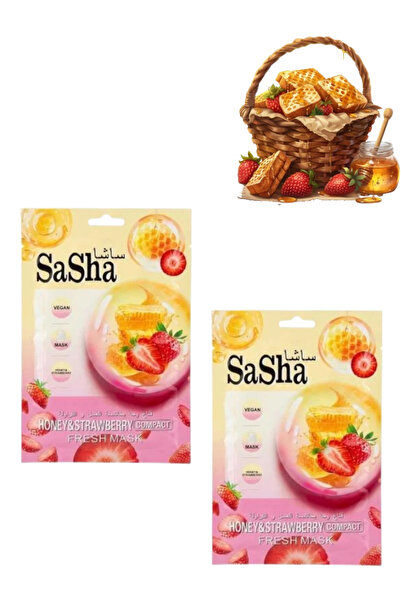 SASHA 2 Pieces Honey & Strawberry Fresh Mask