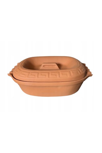 Krystynka Oală romană 5l cu capac - Argilă naturală