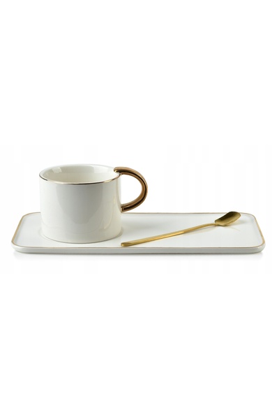 Affek Design Cana MONDEX cu farfurioară și linguriță pentru cafea și ceai CYN...