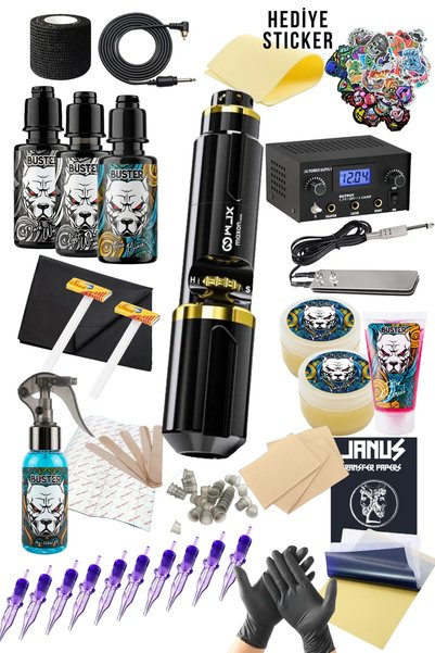 Tattoo WJX Maxon 4.0mm Stroke Dövme Makinesi Seti – Swiss Motorlu Dövme Seti