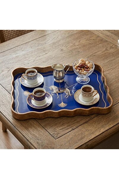 618 CONCEPT صينية زجاجية صغيرة للفرسان النبيلين 27x39 سم