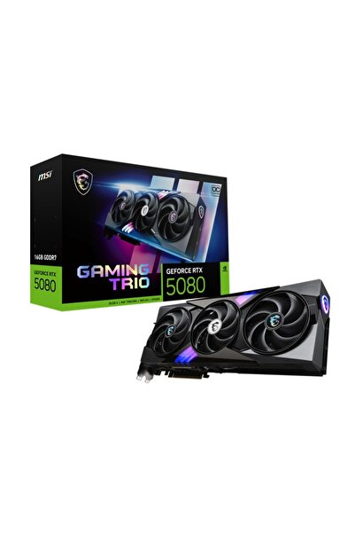 MSI GEFORCE RTX5080 16G GAMING TRIO OC 16GB GDDR7 256BIT 1XHDMI 3XDP EKRAN KARTI