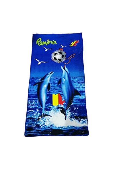 odjas Prosop de plaja DolphinGame, cu imprimeu, multicolor, 70 x 150 cm,