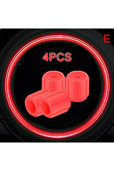 Choice E 4pcs Car Fluorescent Tire Valves Cap Luminous Valve Cap Glow In The ...