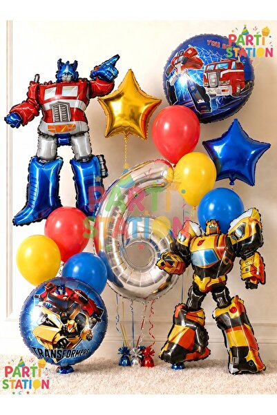 Parti Station Transformers Bumblebee & Optimus Prime Balloon Set 6 Years Old ...