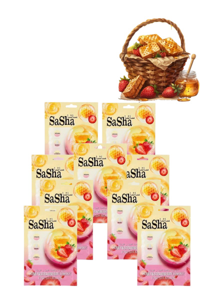 SASHA 9 قطع من قناع العسل والفراولة الطازج