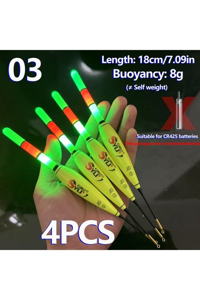 Choice ZWJD-03Cx4 4PCS Fishing Night Float Electronic Luminous Bold Visibilit...