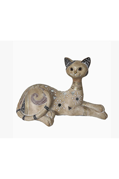 ORİGEN Figurină decorativă pisică, rășină, 24 cm – Decor pentru casă