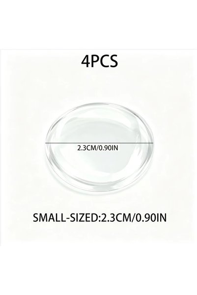 Choice 2.3cm 4pcs Crystal Clear Car Ignition Switch Button Protector, Univers...