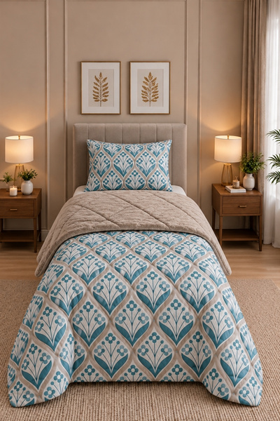 Almira Prime |   Double-Sided Single Wellsoft Quilt Set |   155 X 215 cm |   ...
