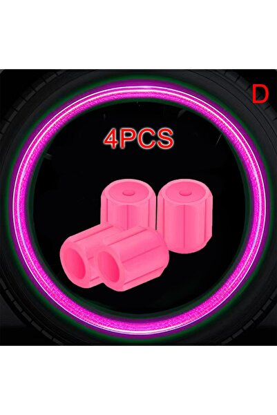 Choice D 4pcs Car Fluorescent Tire Valves Cap Luminous Valve Cap Glow In The ...