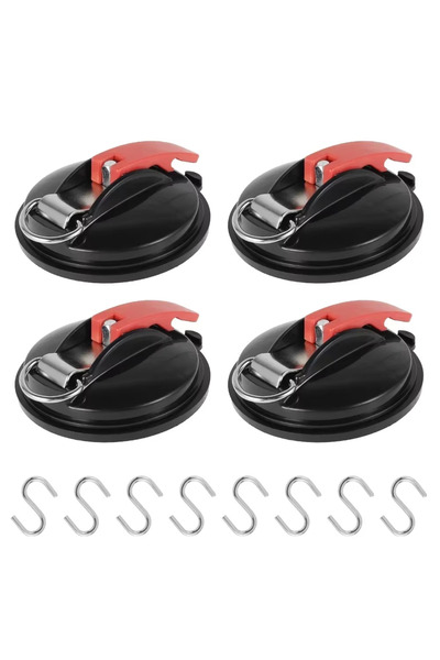 Choice 4pcs Vacuum Suction Cup Anchor with Fixed Hook Suction Cup Hook for He...