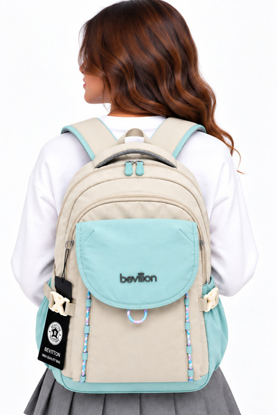 ÇantaExpress Αδιάβροχη υφασμάτινη σχολική τσάντα Unisex Daily School Backpack...