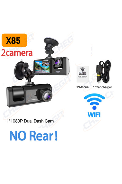 Choice كاميرا لوحة القيادة NONE WIFI-2CAM بثلاث قنوات مع رؤية ليلية وتسجيل حل...