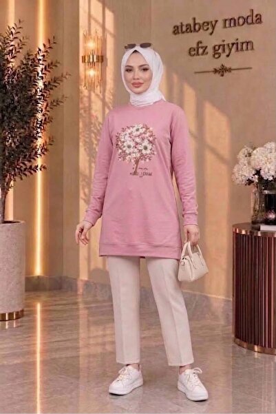 ATABEY MODA EFZ GİYİM Code: 0378 Two Yarn Blouse with Flower Embroidery Detail